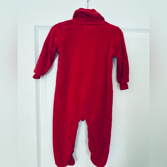 Ralph Lauren Red Footies One Piece Cozy Design. Sz. 6m - Picture 4 of 4